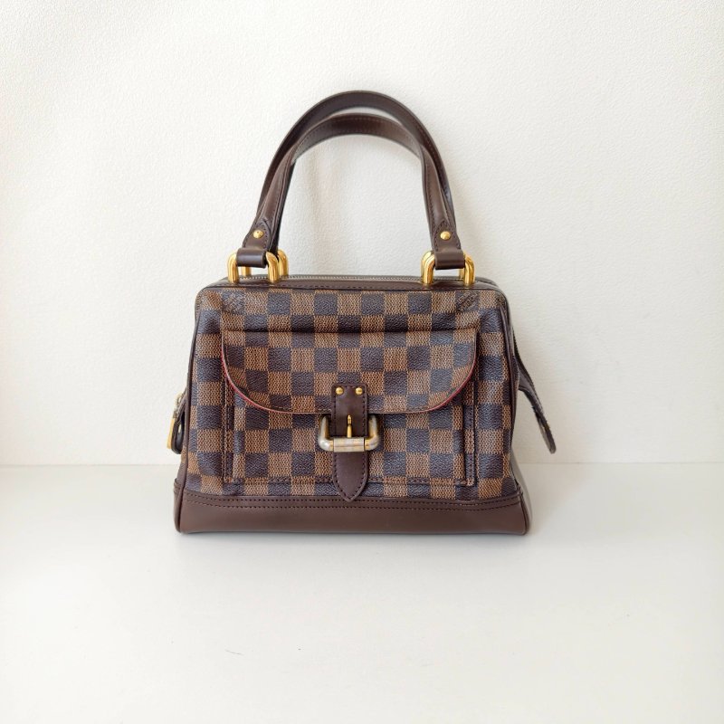 路易威登/Louis Vuitton 棕棋盤格中古款手提包-0