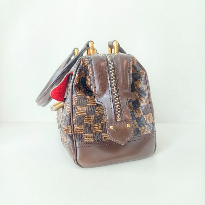路易威登/Louis Vuitton 棕棋盤格中古款手提包-2