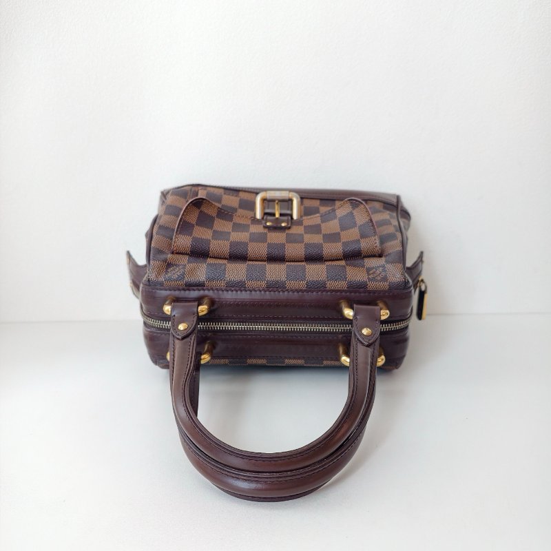 路易威登/Louis Vuitton 棕棋盤格中古款手提包-4