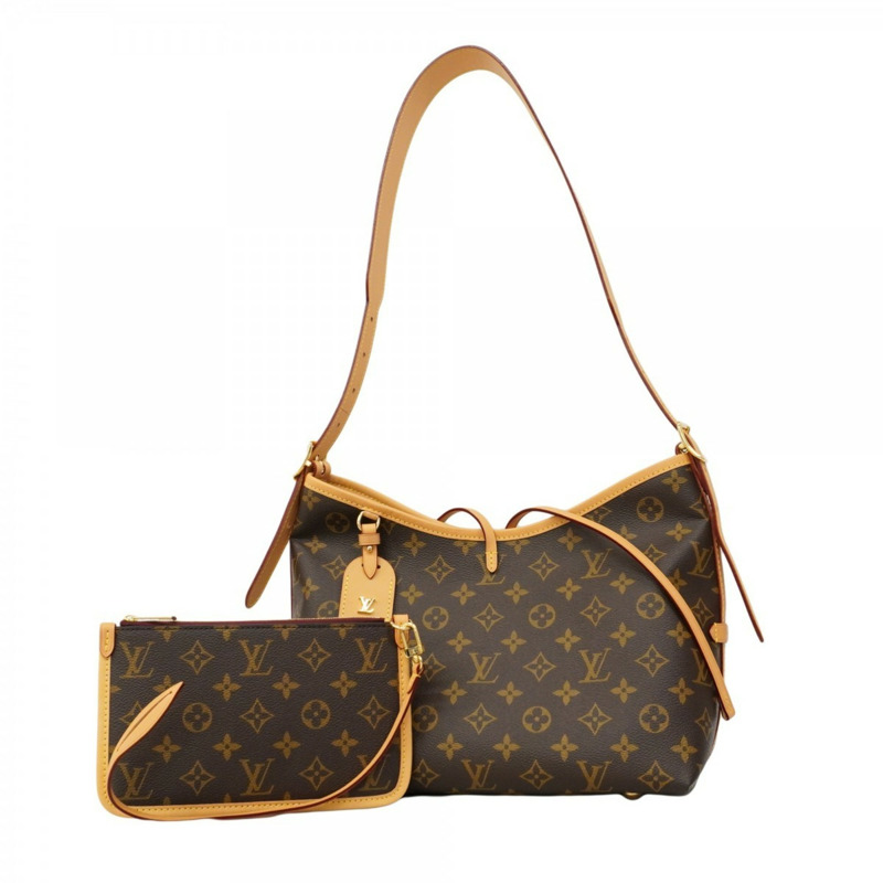 路易威登 Monogram Carryall NM PM 單肩包 M46203 棕色 女士-0