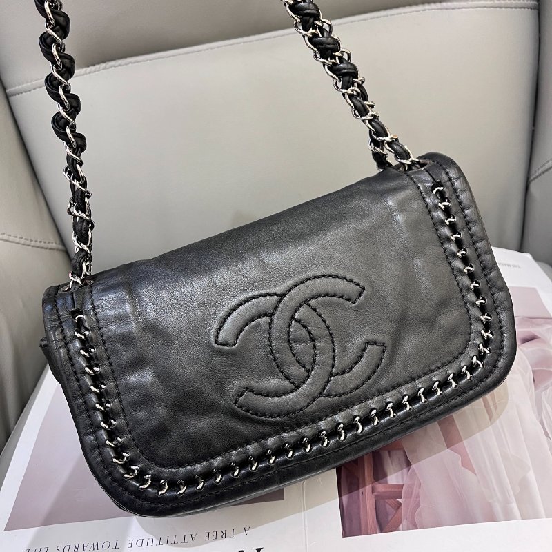 香奈兒/Chanel 滾邊南瓜腋下機場包-0