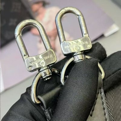 芯片款 路易威登/Louis Vuitton Keepall27黑武士黑花手提肩背包-9