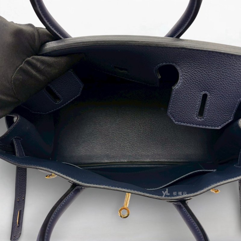 S5299-Hermes 2Z午夜藍金釦TOGO皮 Birkin 30-5