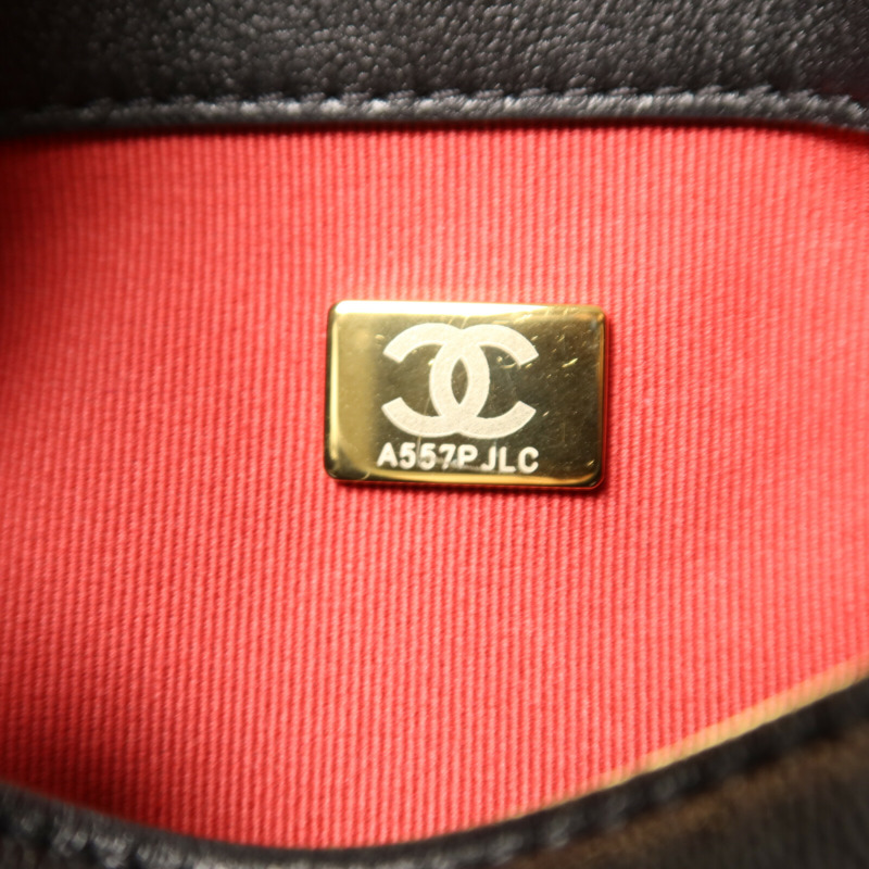 CHANEL 牛皮皮革Matelasse金扣鏈帶肩背袋-6