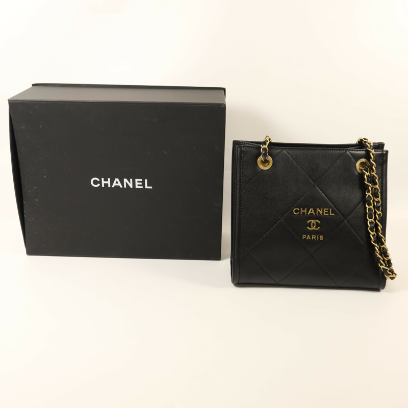 CHANEL 牛皮皮革Matelasse金扣鏈帶肩背袋-9