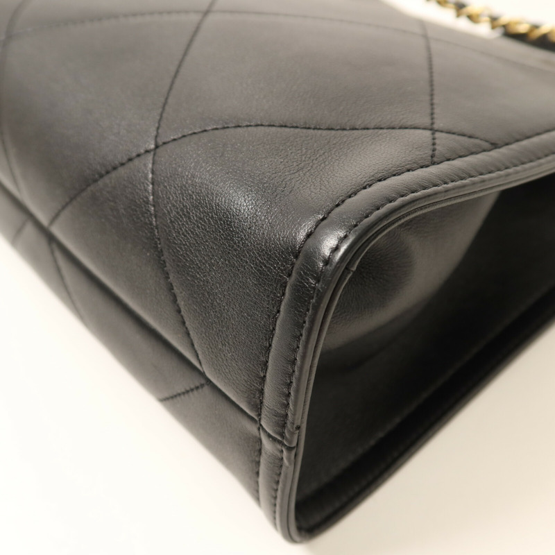 CHANEL 牛皮皮革Matelasse金扣鏈帶肩背袋-13