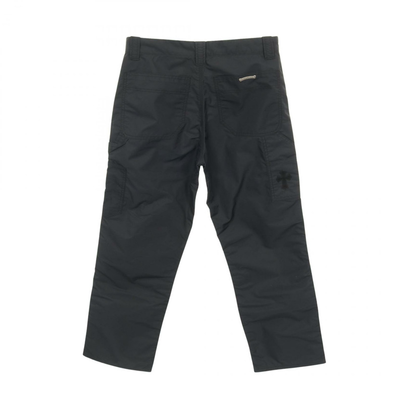 鉻心牌男士皮褲，尼龍材質，海軍藍/黑色，二手。-1