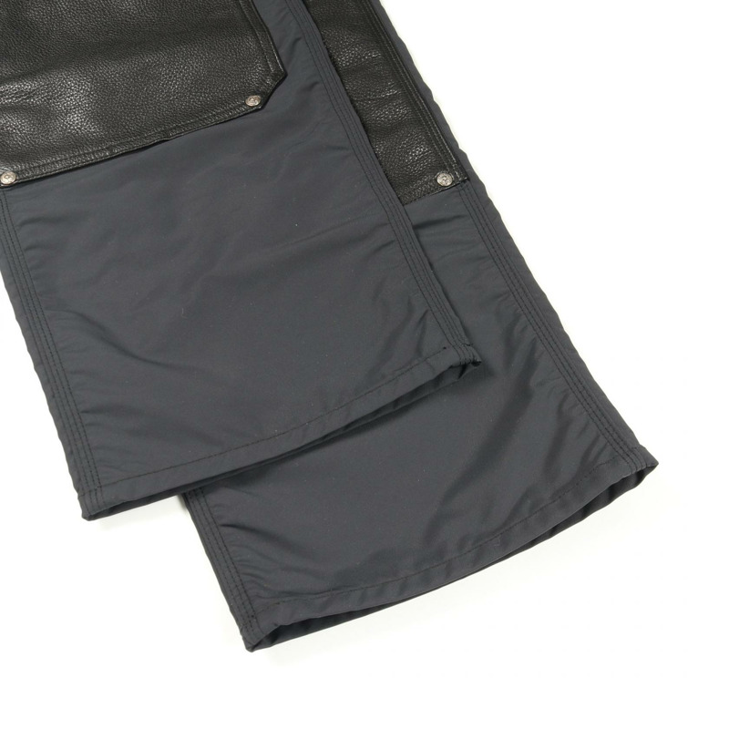 鉻心牌男士皮褲，尼龍材質，海軍藍/黑色，二手。-6