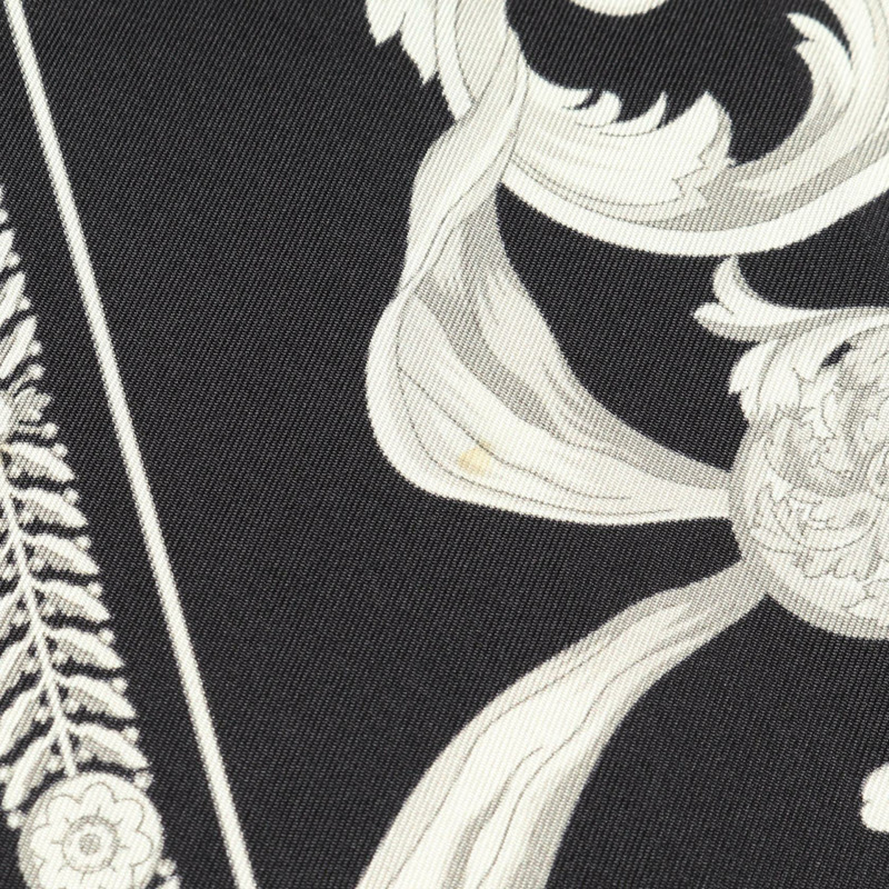 范思哲 Barocco Sea 襯衫短袖上衣 #48 絲質黑色灰色二手男款-4