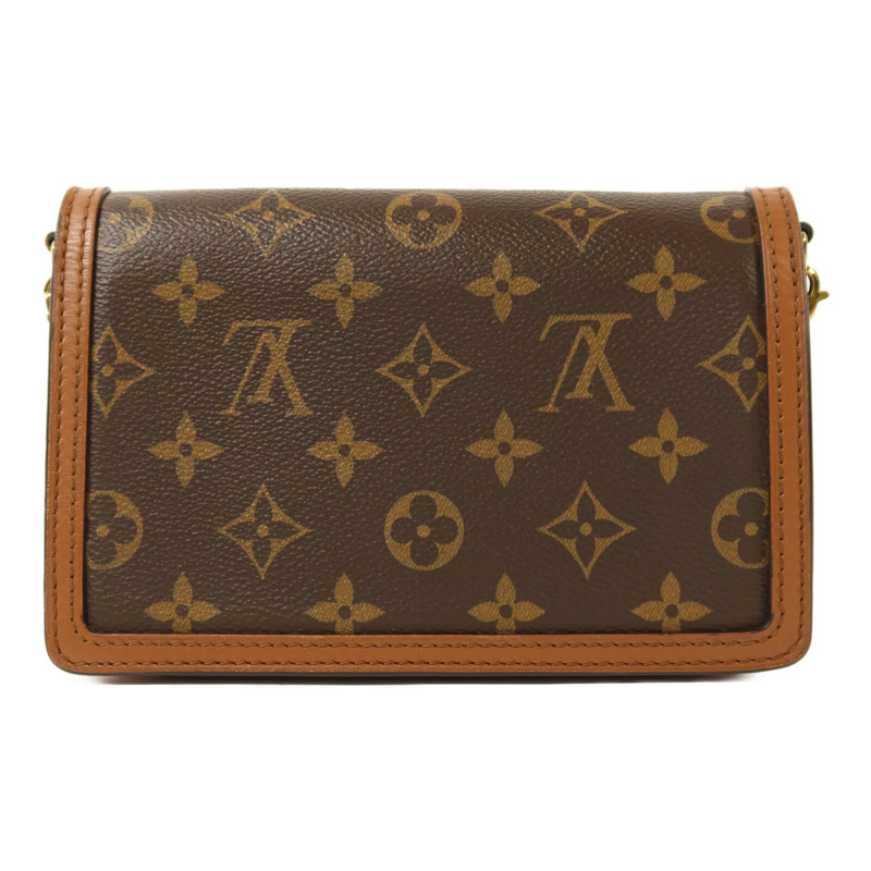 LOUIS VUITTON Monogram Reverse Dauphine金扣鏈帶肩背袋-1