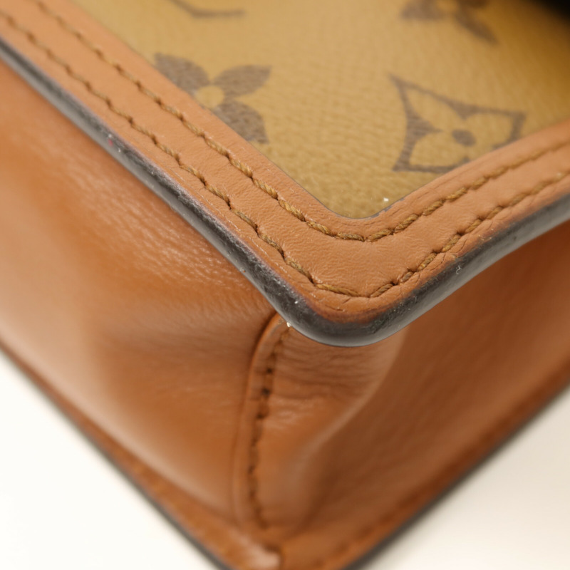 LOUIS VUITTON Monogram Reverse Dauphine金扣鏈帶肩背袋-10