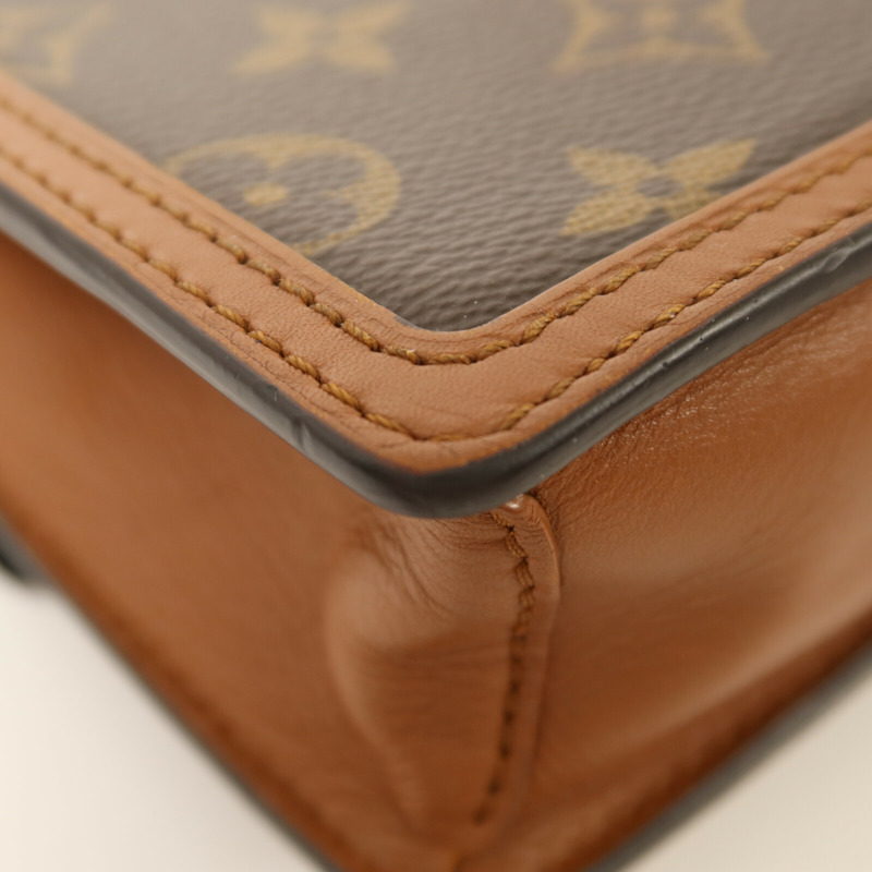 LOUIS VUITTON Monogram Reverse Dauphine金扣鏈帶肩背袋-11