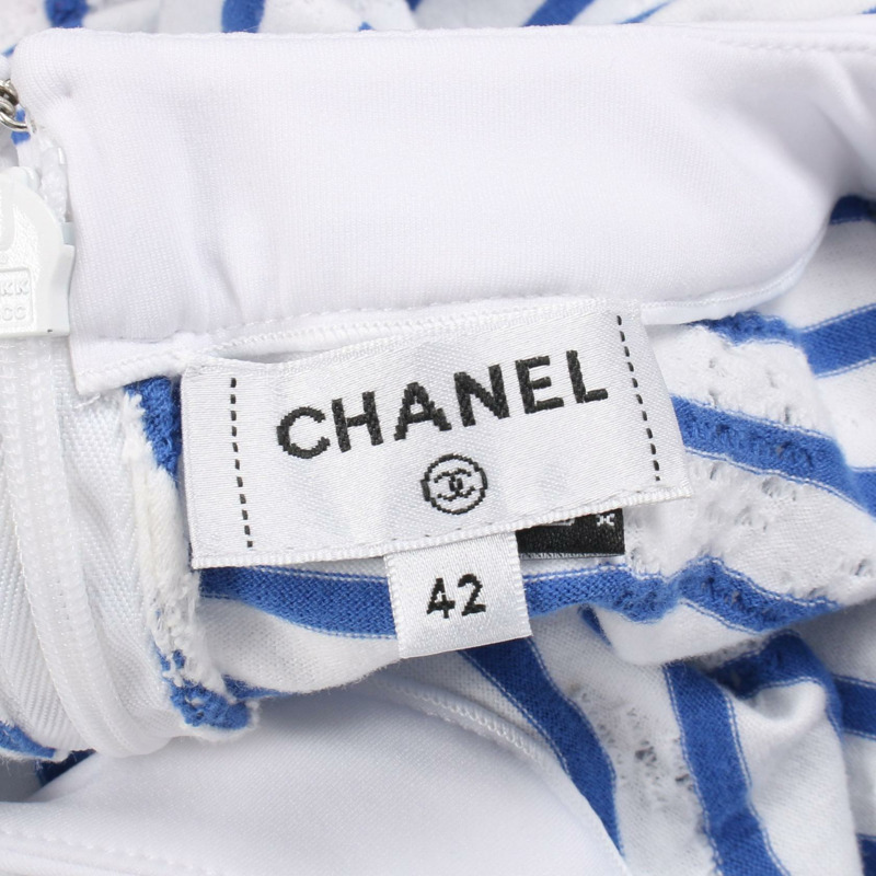 香奈兒 COCO 標誌 T 卹上衣 P77169K11149 純棉 白色 藍色 粉紅 二手 女款 #42-2