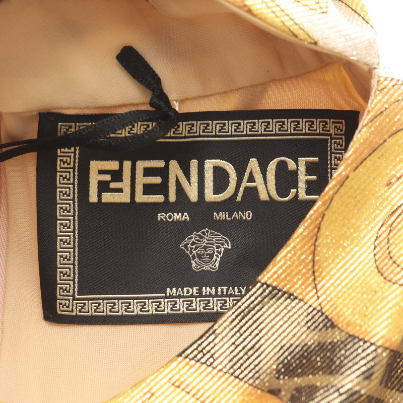 FENDI × VERSACE 洋裝 尼龍材質 黃金黑 #38 二手女裝-2