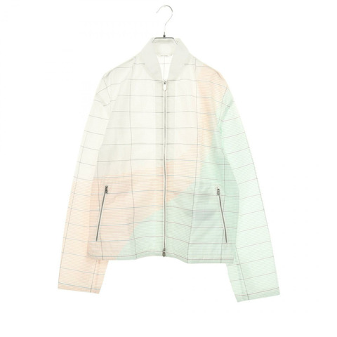 愛馬仕 (HERMES) 白色多色聚酯短夾克，二手男士48碼