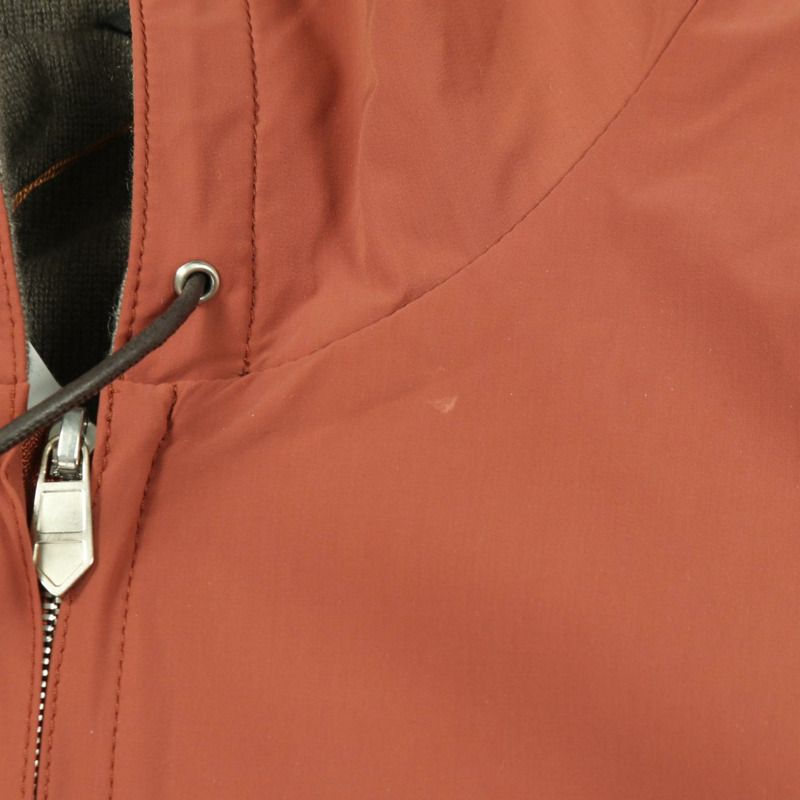 愛馬仕男士棕色尼龍短夾克，其他款式。-4