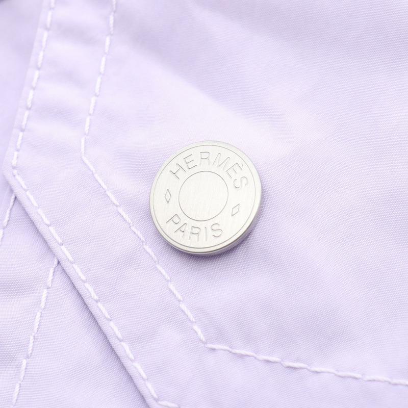 愛馬仕系列紐扣 其他外套 聚醯胺/棉 紫色 二手 女士-6