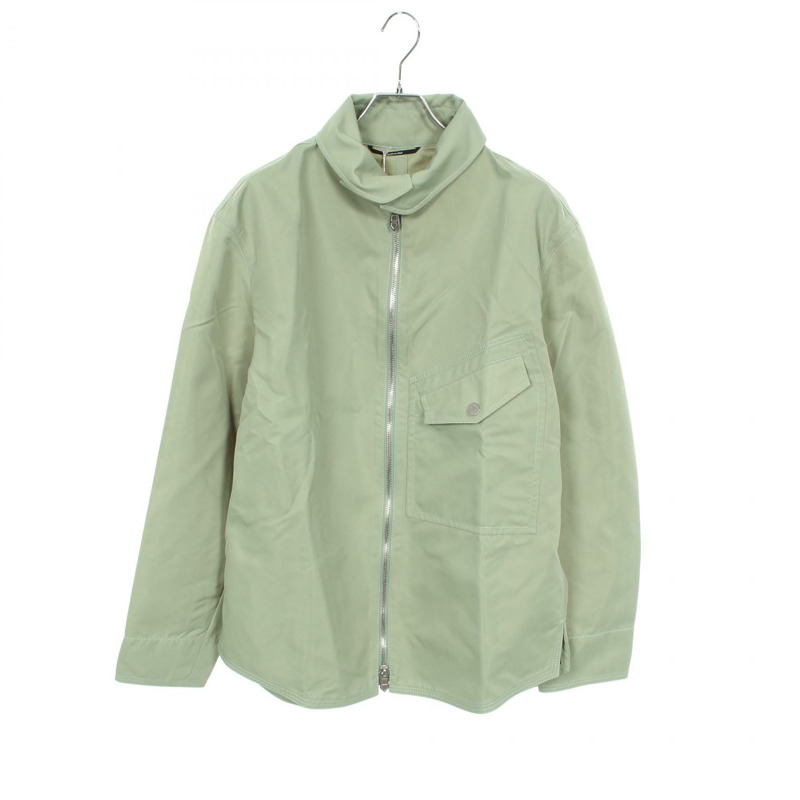 愛馬仕系列紐扣短夾克 其他夾克 尼龍 綠色 二手 男士-0