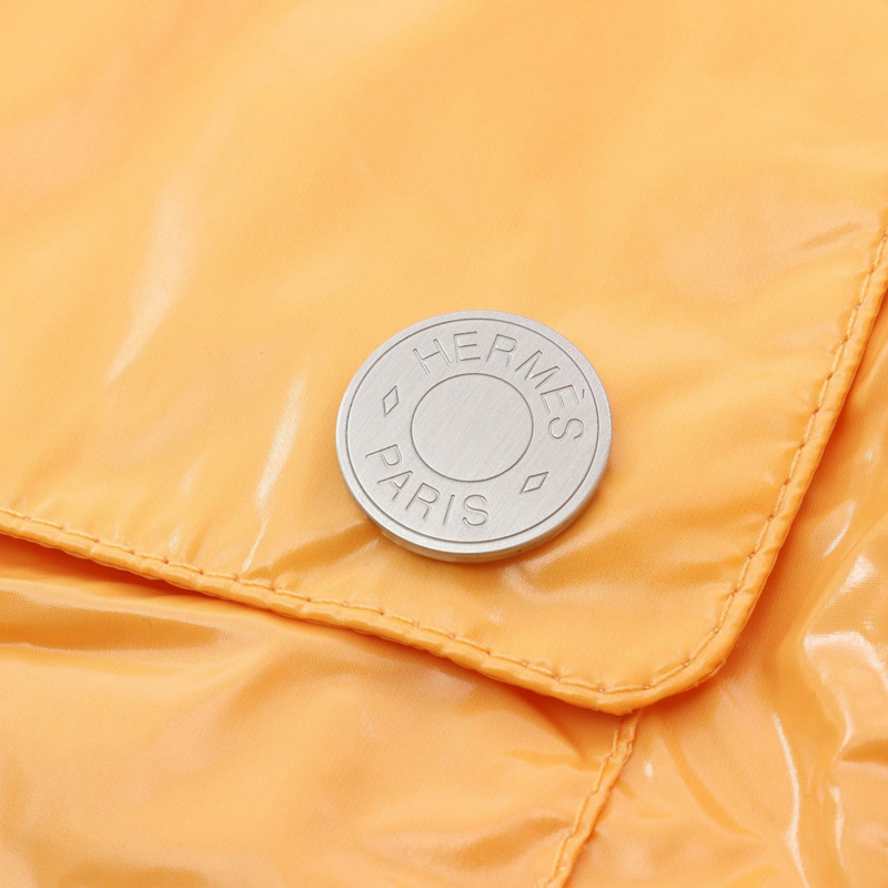 愛馬仕 Sellier 紐帶連帽衫，棉質聚醯胺布料，橘色/灰色，二手男款，50 號-5