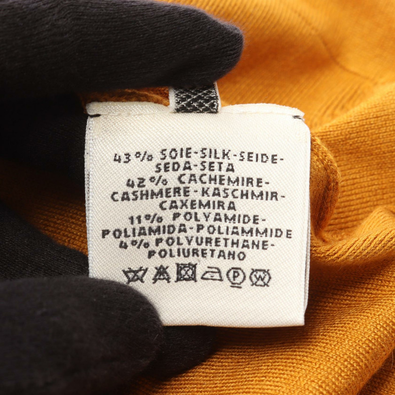 愛馬仕 TORSADES 連身裙，真絲羊絨混紡，黃色，二手，女款，34碼-3