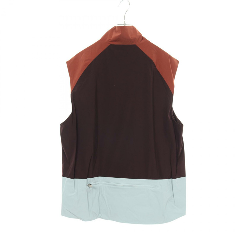 愛馬仕男士尼龍氨綸背心，棕色/藍色，二手，尺寸48-1