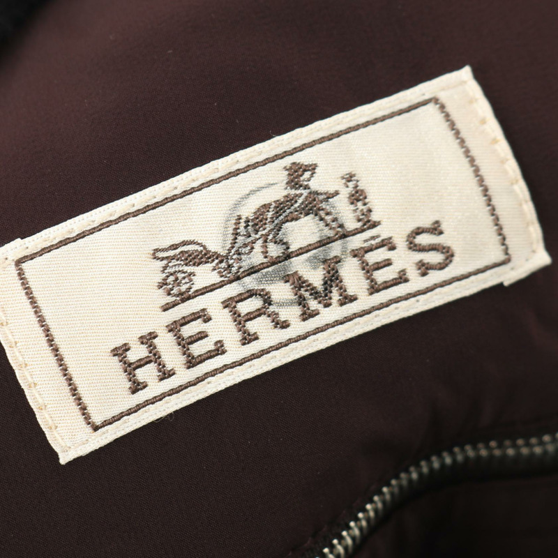 愛馬仕男士尼龍氨綸背心，棕色/藍色，二手，尺寸48-2