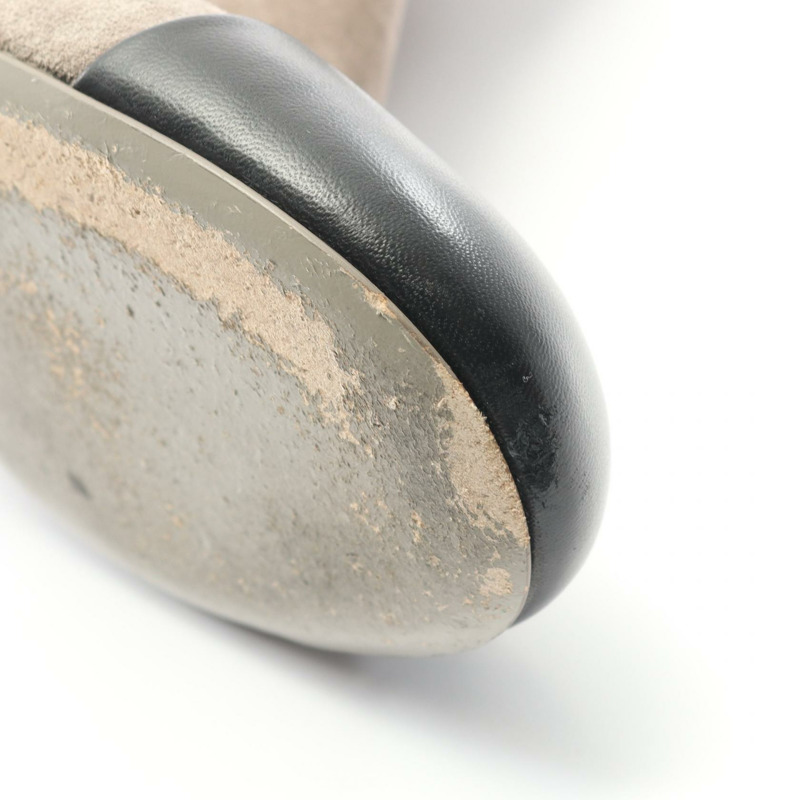 香奈兒 COCO 標誌短靴 #40 G45901 麂皮灰黑色二手 CC-8