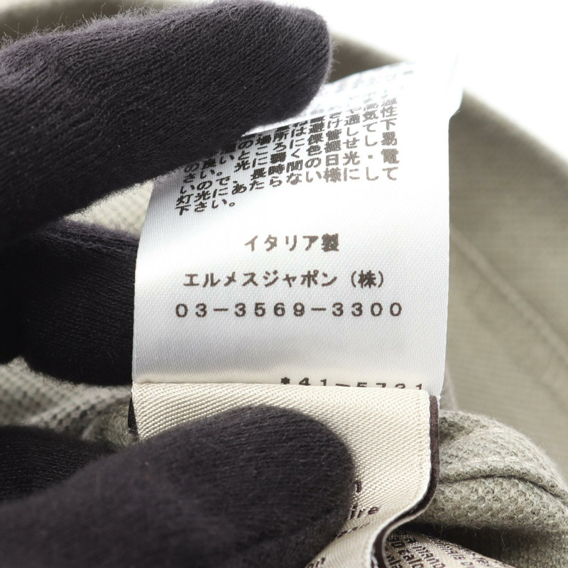 愛馬仕 Polo 衫，棉羊絨混紡，卡其色，二手，男士 S 碼-4