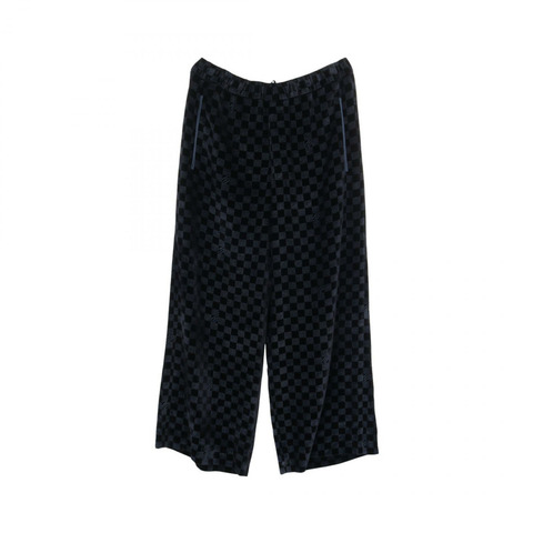 路易威登 Damier 長褲 #50 RM251MF JWM HSFP2W 人造絲海軍藍 二手男裝