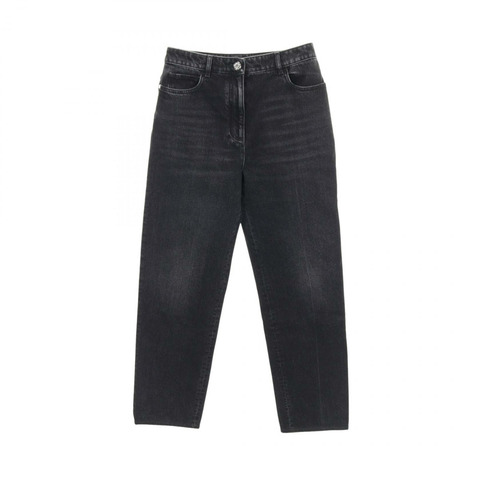 香奈兒山茶花連結牛仔長褲 #38 棉黑色二手女款 CC