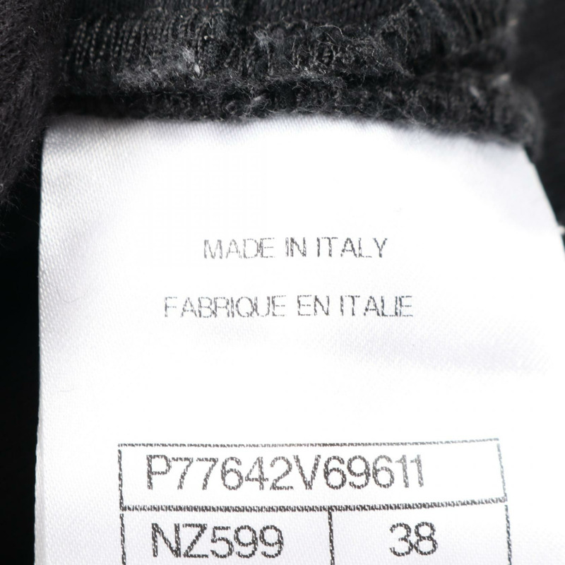 香奈兒山茶花連結牛仔長褲 #38 棉黑色二手女款 CC-3