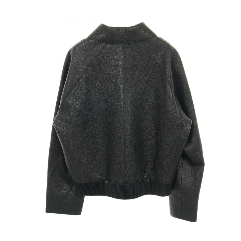 愛馬仕男士黑色皮夾克，二手。-1