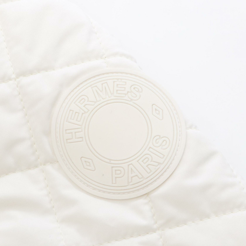 愛馬仕 Clou de Selle Semis 絎縫夾克 其他款式 聚酯纖維 白色 二手 女款-6