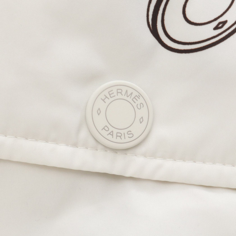 愛馬仕 Clou de Selle Semis 絎縫夾克 其他款式 聚酯纖維 白色 二手 女款-8