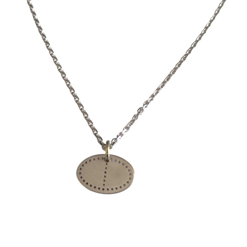 HERMES Eclipse Evelyne 18K金配925純銀 頸鏈-4