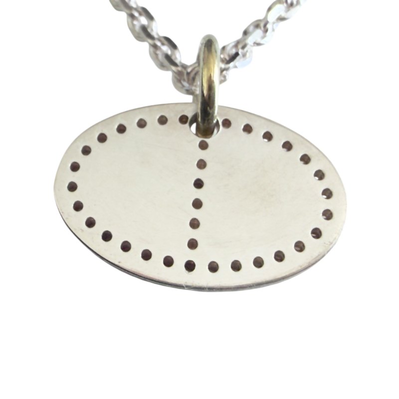 HERMES Eclipse Evelyne 18K金配925純銀 頸鏈-5