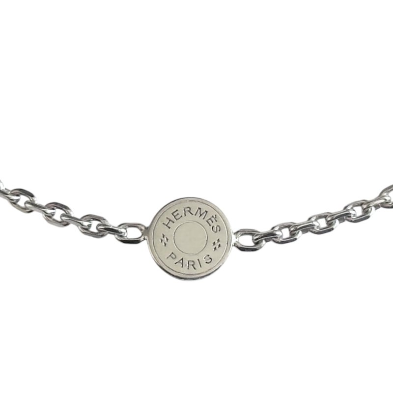 HERMES Eclipse Evelyne 18K金配925純銀 頸鏈-9