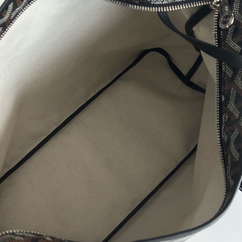 閒置新💚 Goyard 戈雅 Hobo 黑 法鬥&粉色蝴蝶手繪-3