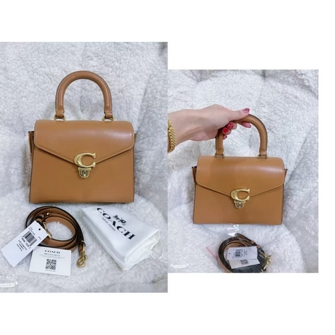 全新COACH SAMMY 24手提肩背包（奶茶色）