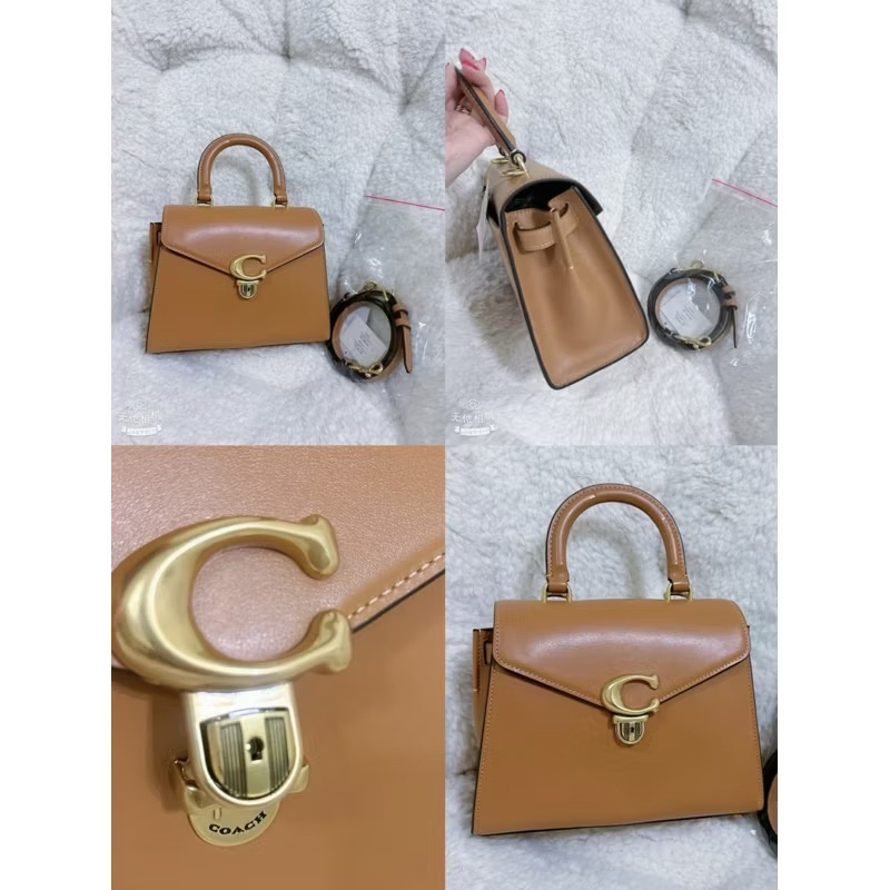 全新COACH SAMMY 24手提肩背包（奶茶色）-1