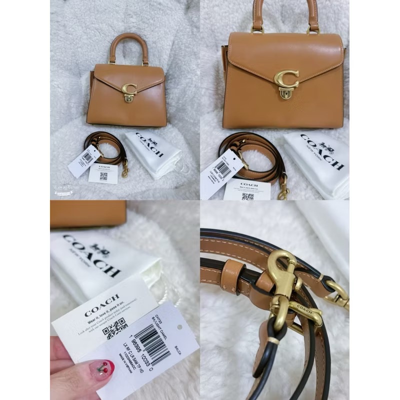 全新COACH SAMMY 24手提肩背包（奶茶色）-4