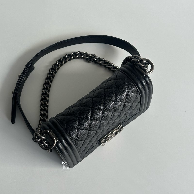 閒置新🖤全配有購證🙌🏻 Chanel 香奈兒 Le Boy 20 黑銀-2