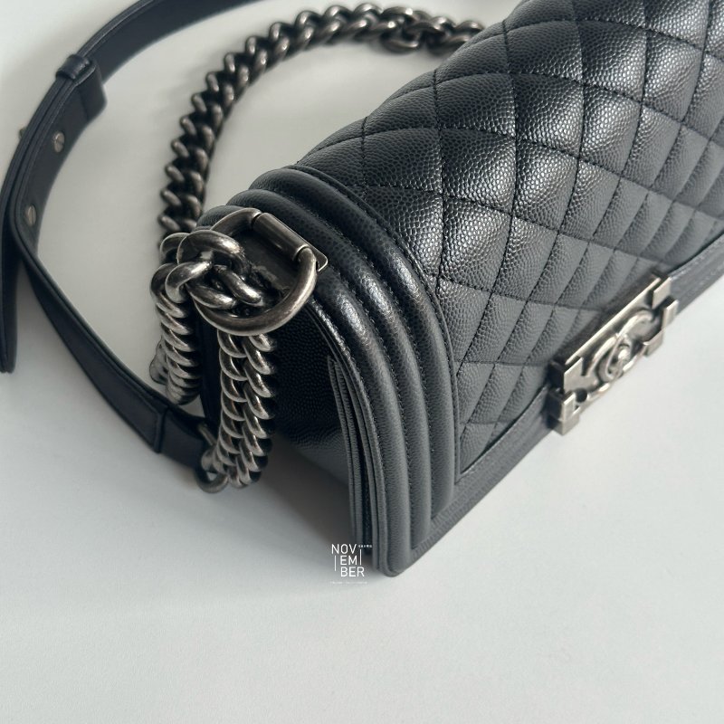 閒置新🖤全配有購證🙌🏻 Chanel 香奈兒 Le Boy 20 黑銀-3