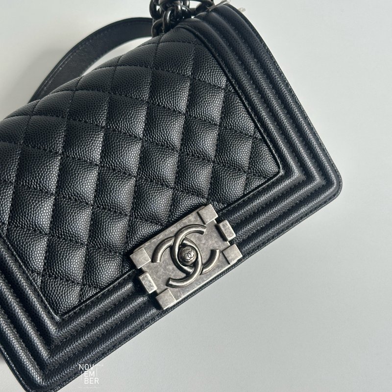 閒置新🖤全配有購證🙌🏻 Chanel 香奈兒 Le Boy 20 黑銀-5