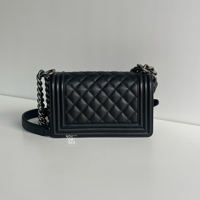 閒置新🖤全配有購證🙌🏻 Chanel 香奈兒 Le Boy 20 黑銀-7