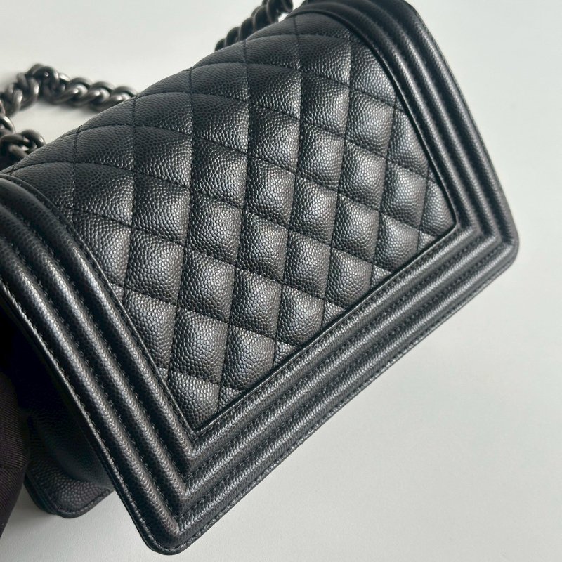 閒置新🖤全配有購證🙌🏻 Chanel 香奈兒 Le Boy 20 黑銀-11