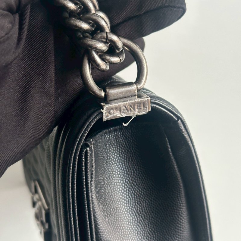 閒置新🖤全配有購證🙌🏻 Chanel 香奈兒 Le Boy 20 黑銀-13