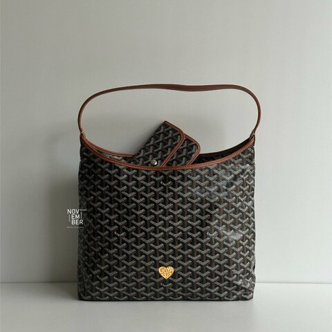 閒置新🤎 Goyard 戈雅 Hobo 棕 (手繪黃色愛心)