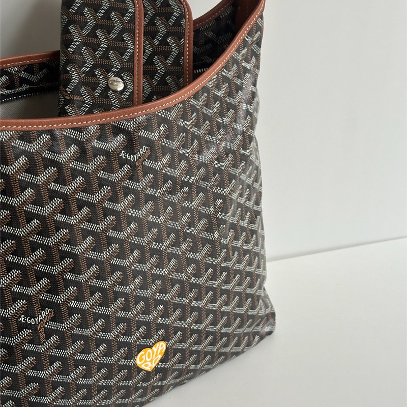 閒置新🤎 Goyard 戈雅 Hobo 棕 (手繪黃色愛心)-2