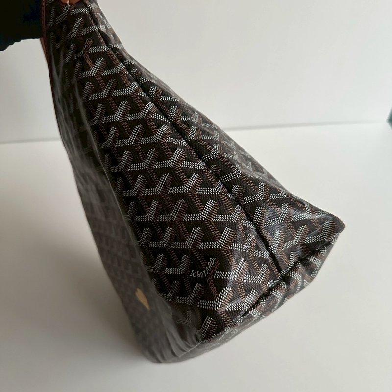 閒置新🤎 Goyard 戈雅 Hobo 棕 (手繪黃色愛心)-8